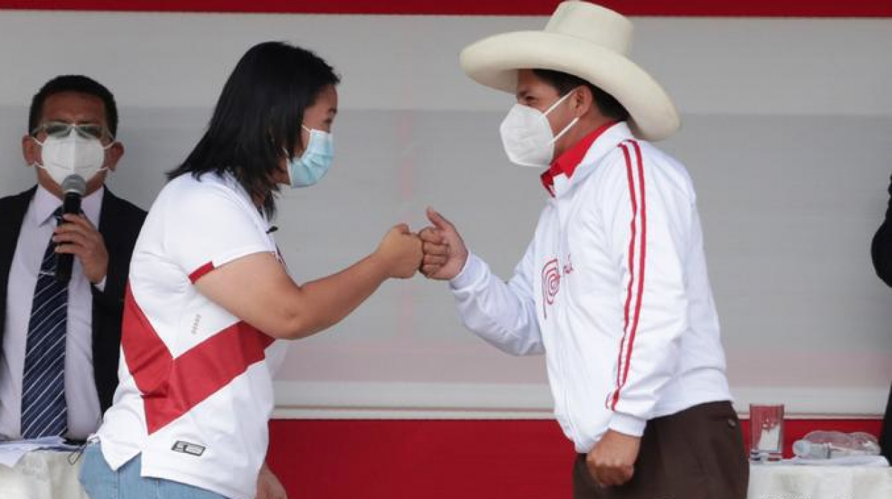 Keiko Fujimori y Pedro Castillo.