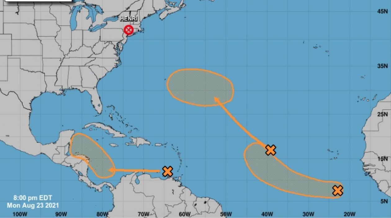 Trayectoria de la onda tropical.