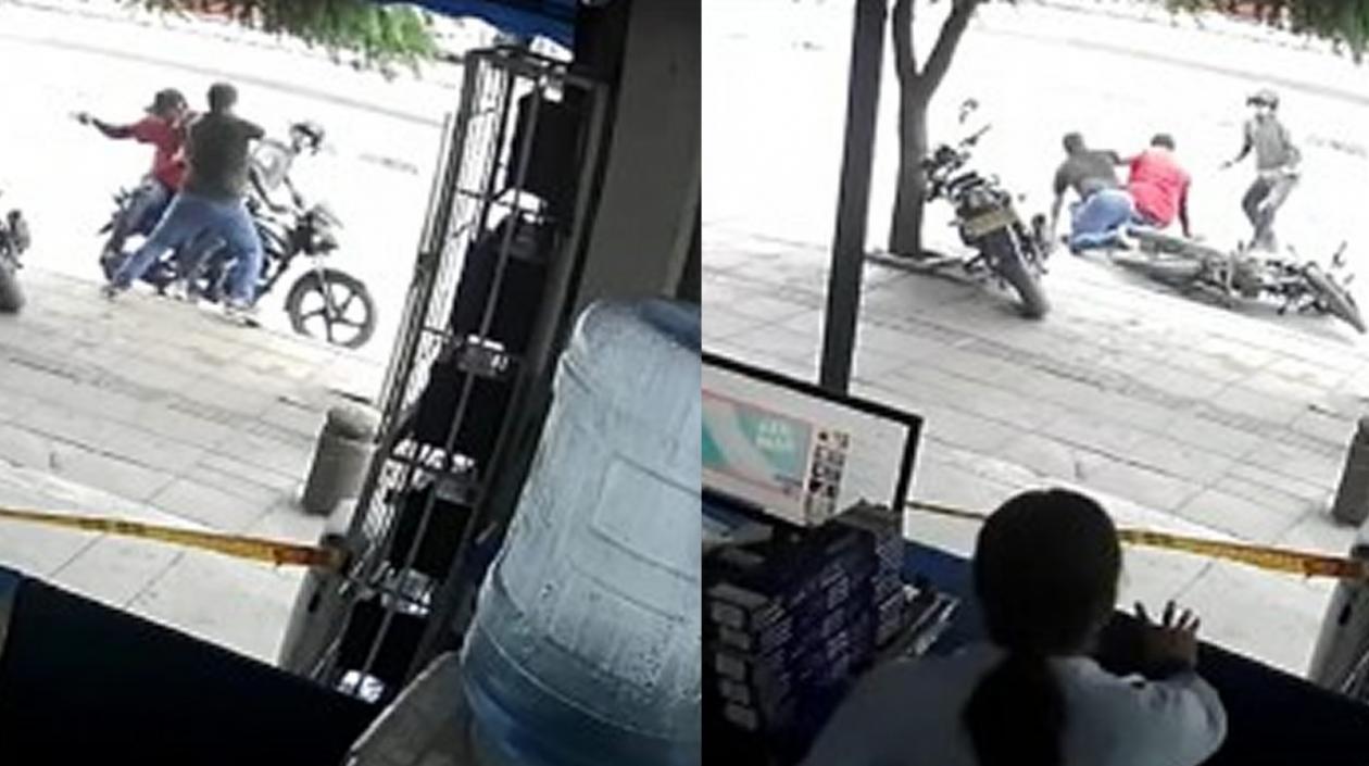 Momentos en que ocurrió el atraco. 