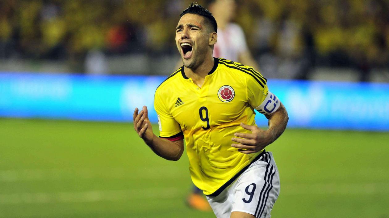 Falcao García celebra un gol. 