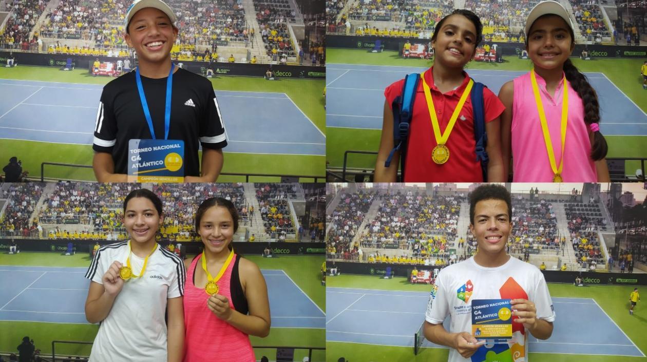 Algunos de los ganadores del Torneo Nacional grado 4.