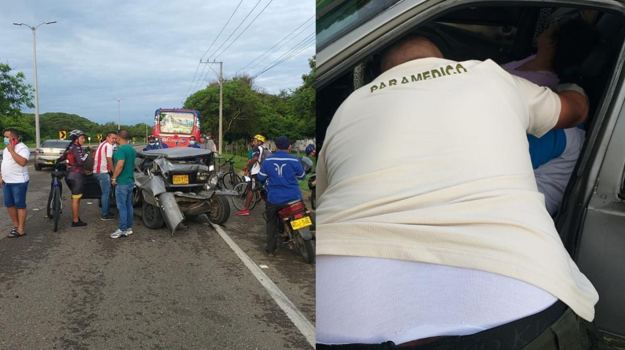 Lugar donde ocurrió el accidente de tránsito. 