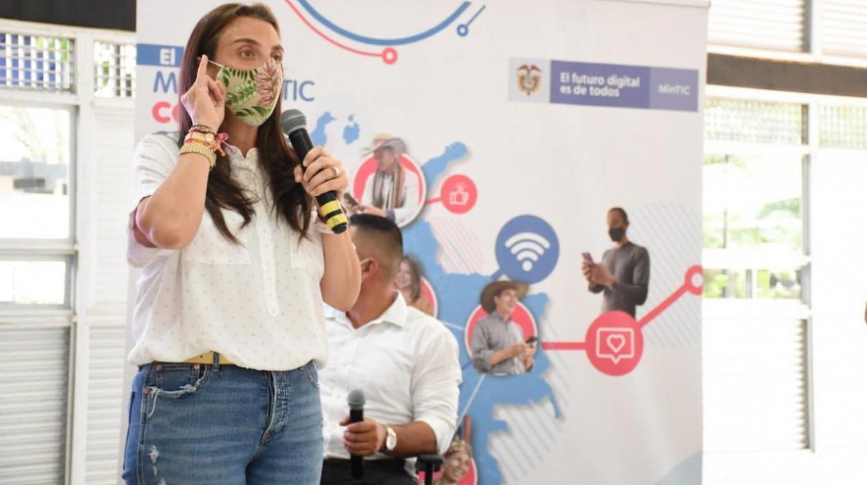 La Ministra de las TIC, Karen Abudinen.