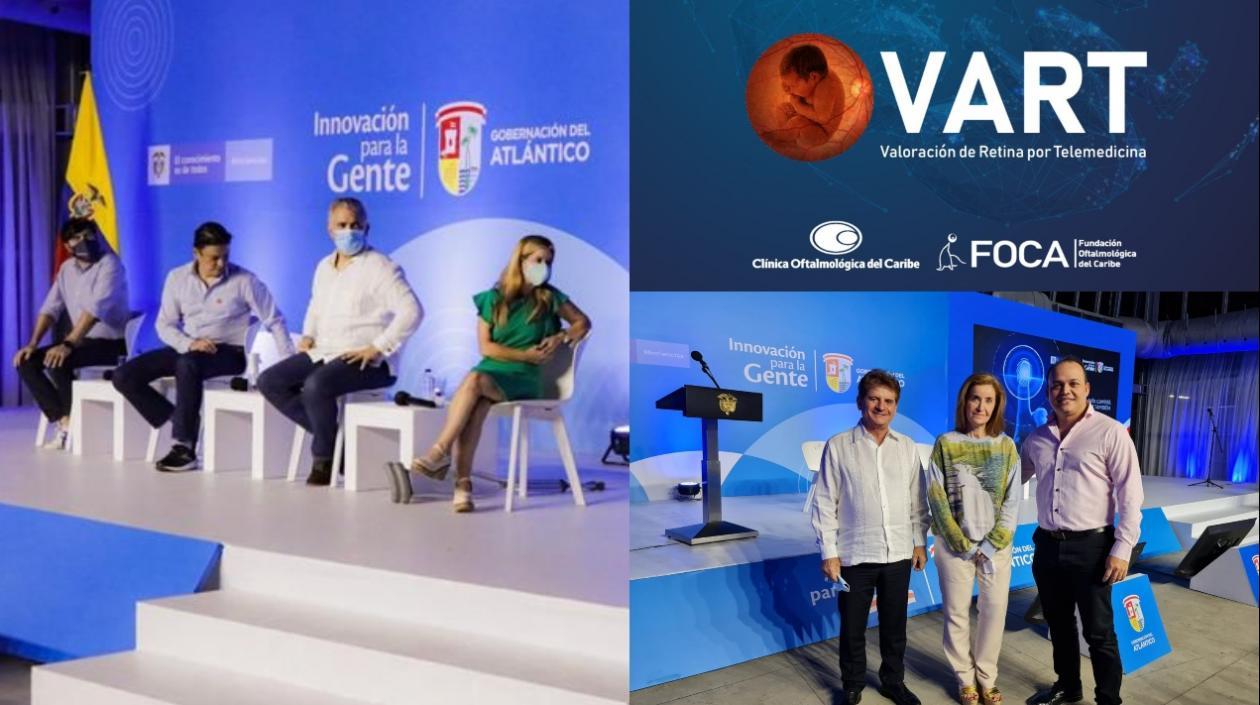 El presidente escuchó la presentación del VART por parte de la Clínica Oftalmológica del Caribe.