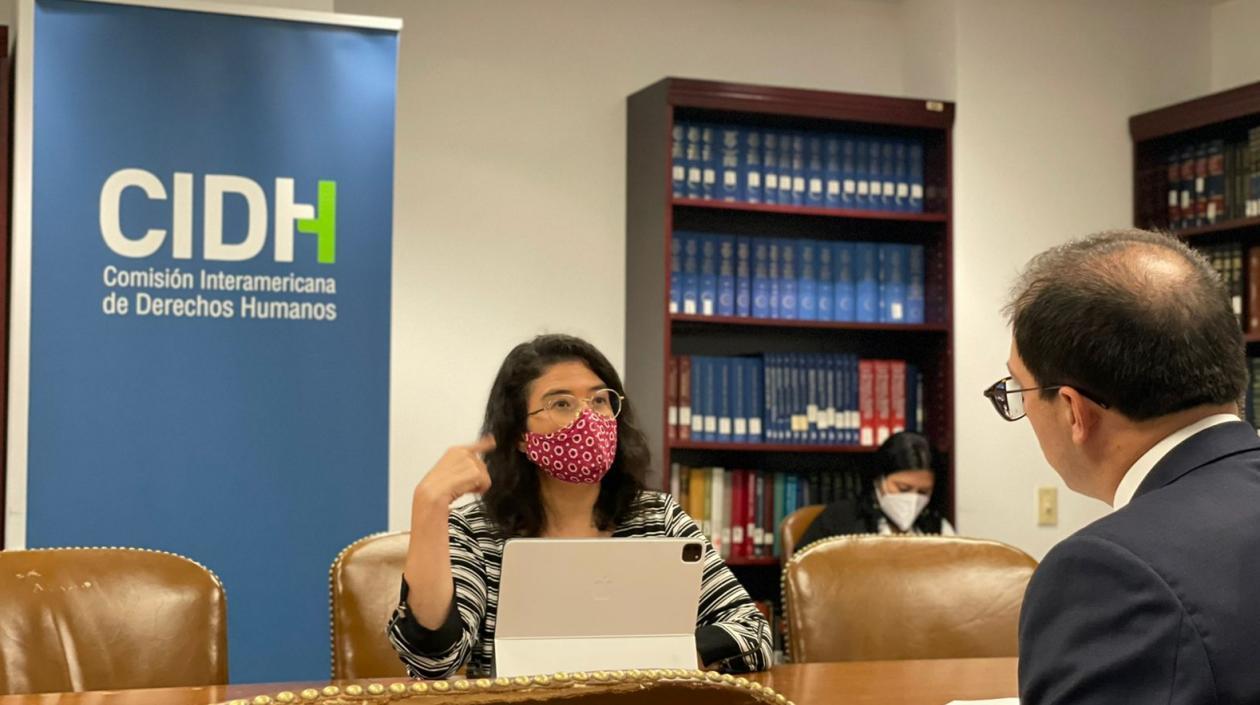 El fiscal Francisco Barbosa en la CIDH.