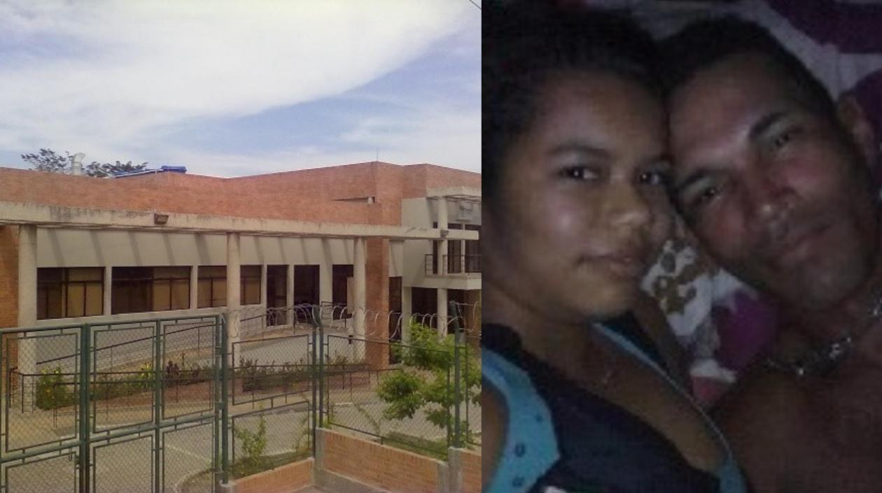 Fachada de Medicina Legal en Sincelejo (izquierda); y Daribeth Tamara Benitez y Pablo César Guillen Pacheco.