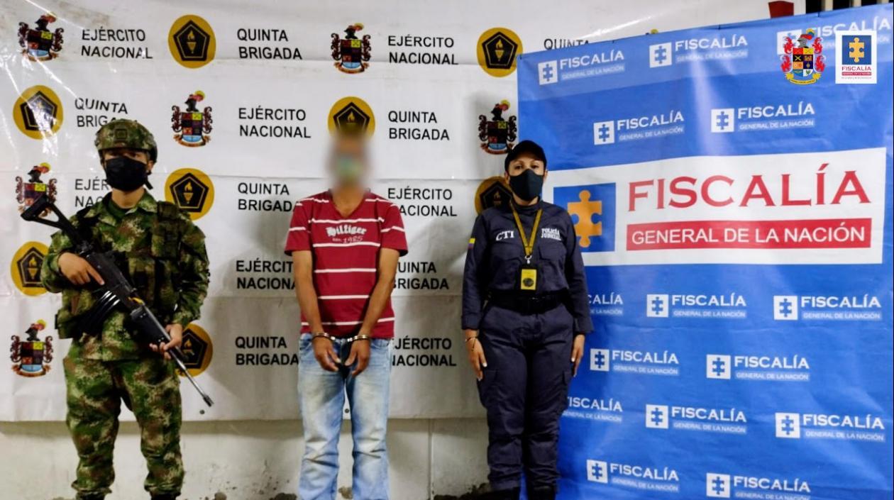 La captura del hombre fue realizada por el Ejército y el CTI de la Fiscalía. 