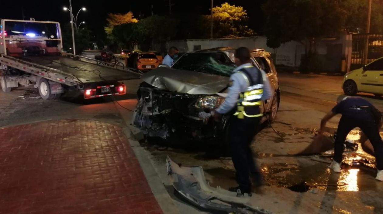 Así quedó el vehículo tras el accidente. 