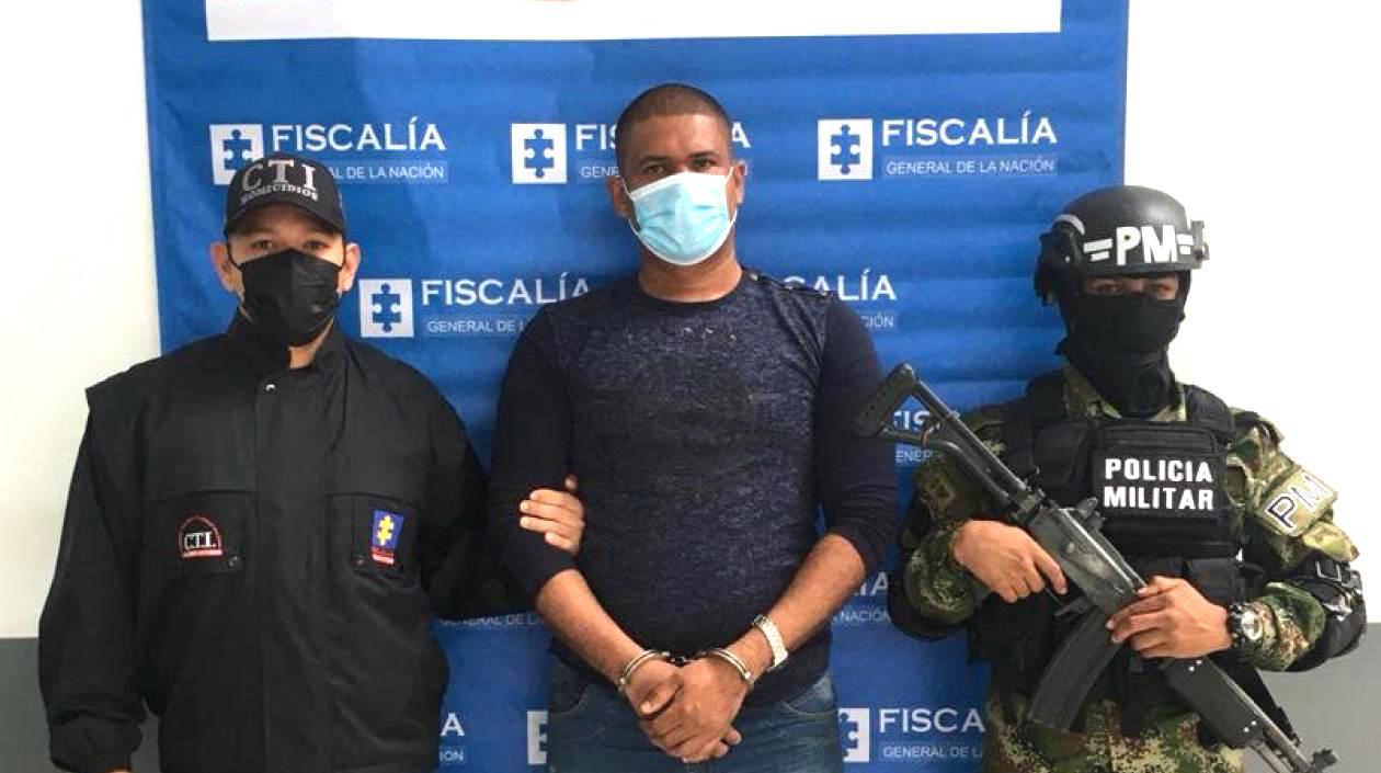 John Jairo Tovar Pinto cuando fue capturado por el homicidio.