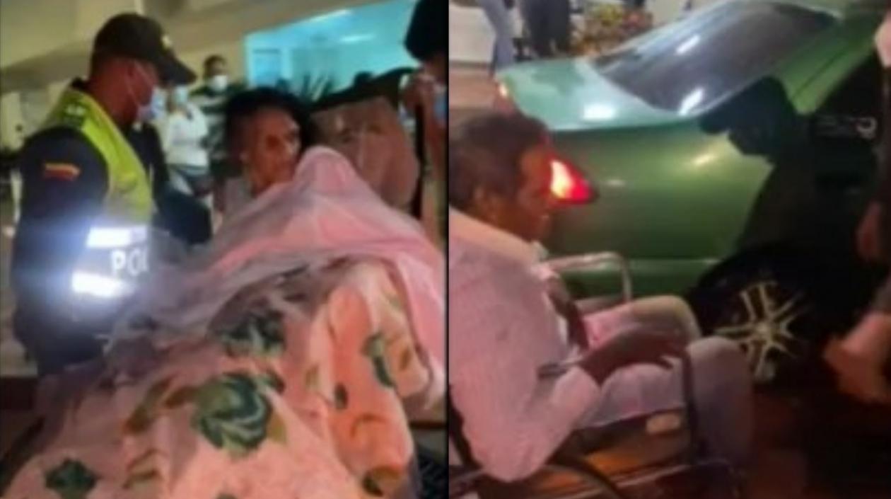 Los dos ancianos rescatados. 