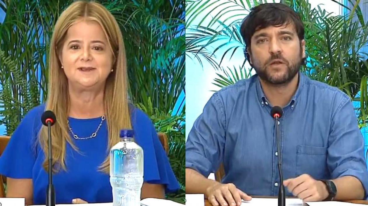 La Gobernadora Elsa Noguera y el Alcalde Jaime Pumarejo.