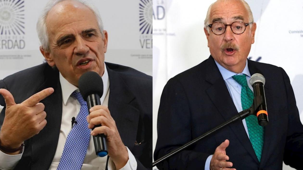 El expresidente liberal Ernesto Samper Pizano y su homólogo conservador Andrés Pastrana,