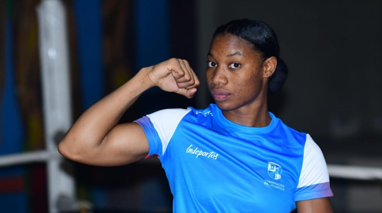Angie Paola Valdés, boxeadora del Atlántico. 