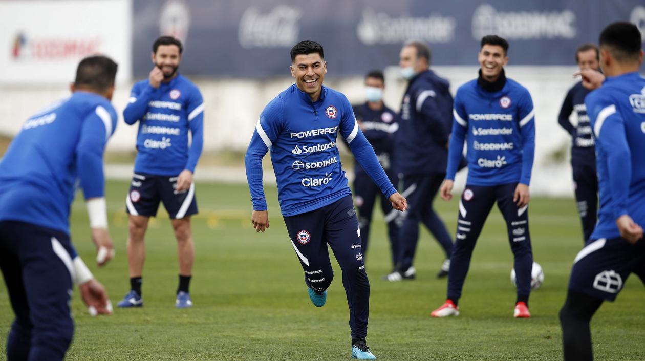 Jugadores de la Selección Chile. 