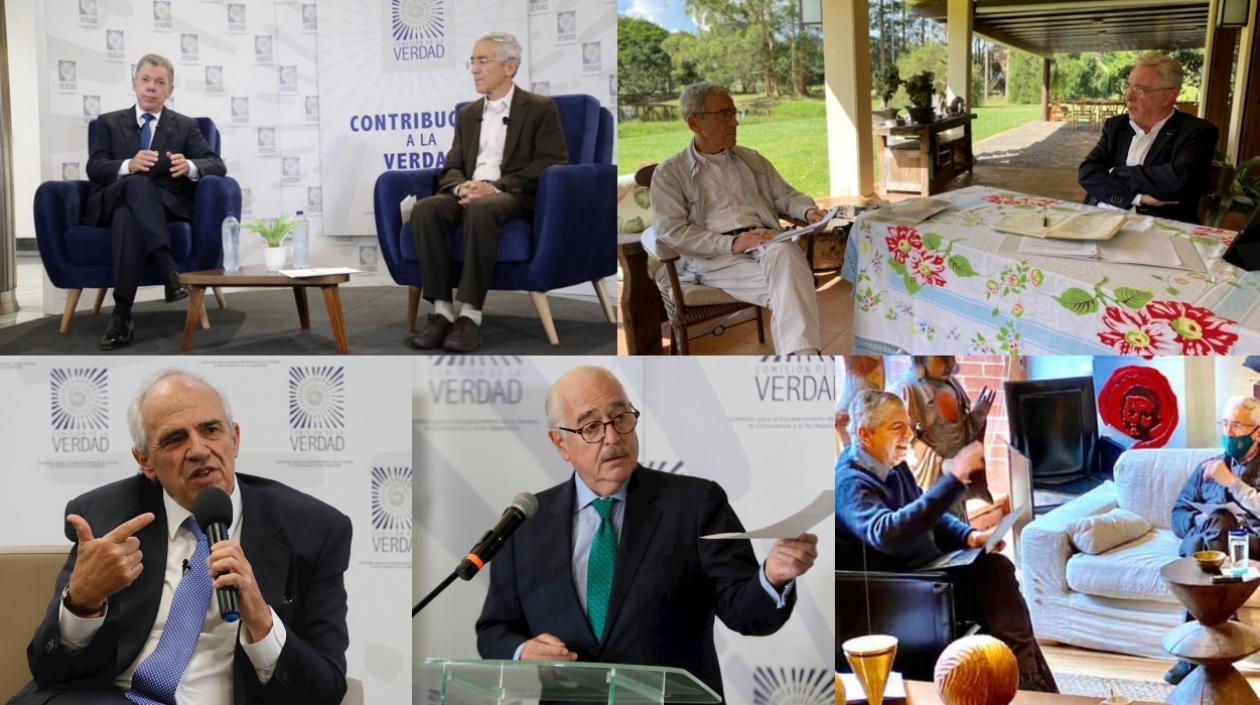 Los expresidentes ante la Comisión de la Verdad.