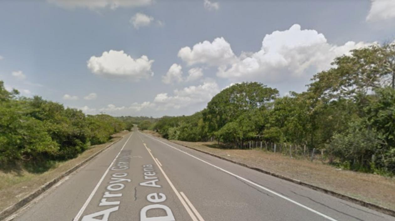 Vía al Mar en jurisdicción del departamento de Bolívar. 