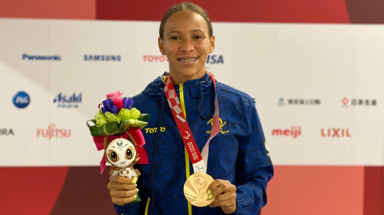 Darián Faisury con la última medalla de Colombia. 