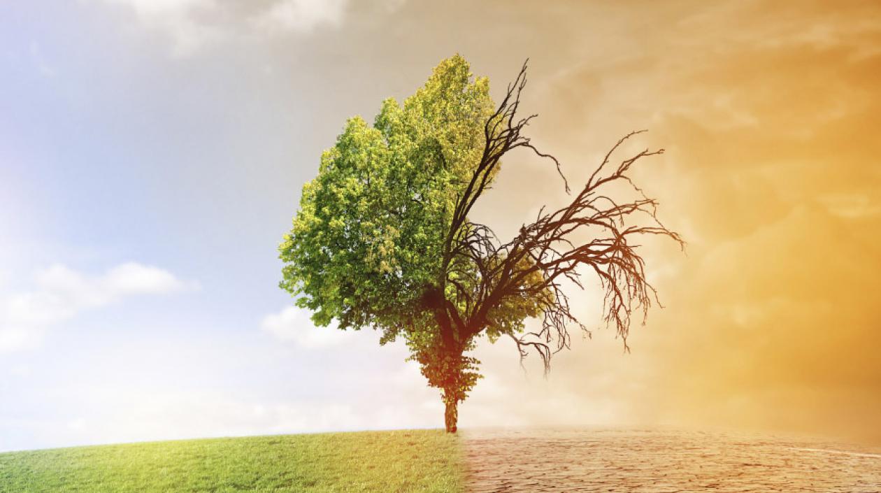 Ilustración de cambio climático.