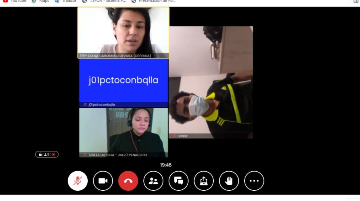 Aspecto de la audiencia en la que alias 'Marquito' fue condenado. 