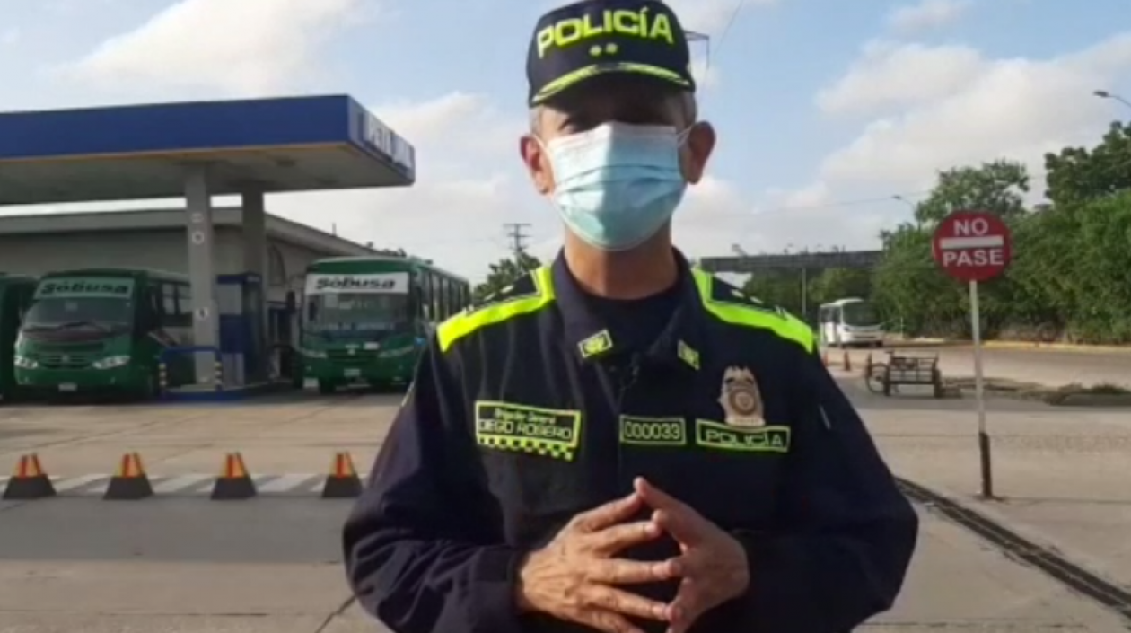 Brigadier general Diego Rosero, comandante de la Policía Metropolitana de Barranquilla.