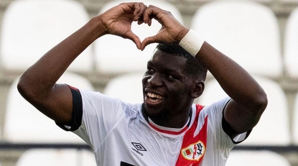  Randy Nteka, jugador del Rayo Vallecano. 