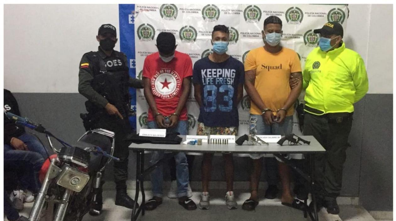 Los tres capturados en El Pueblito.