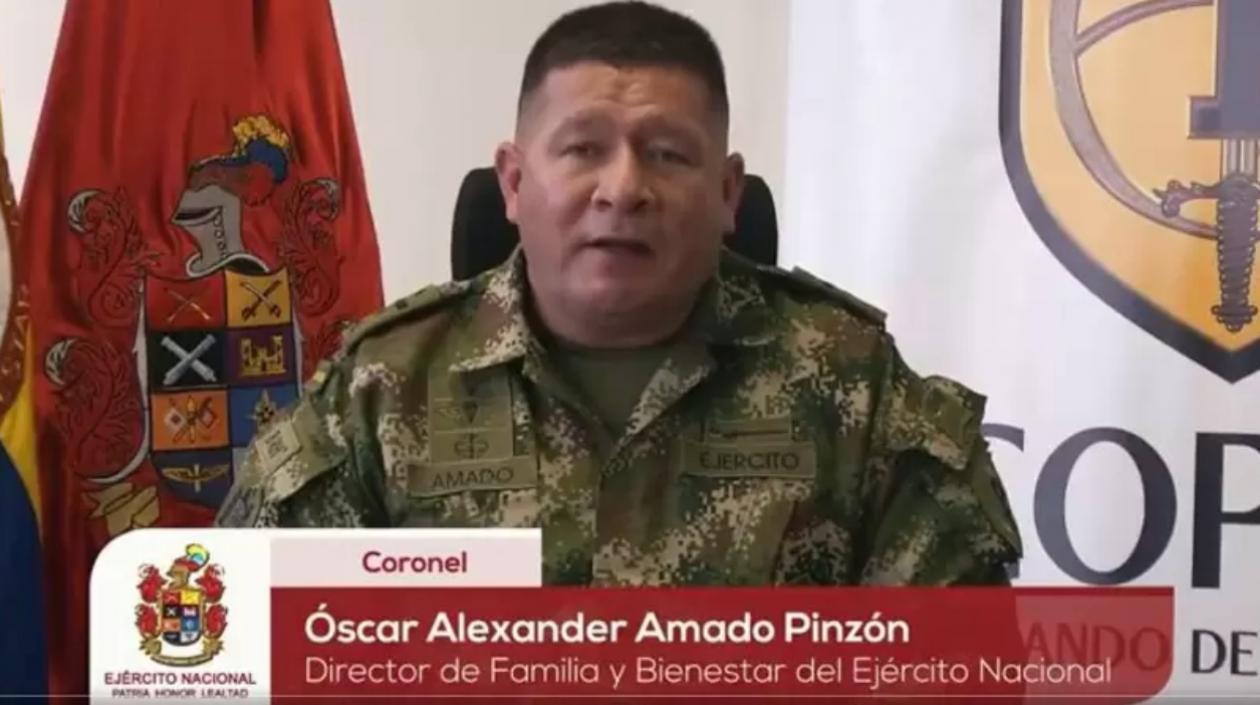 Coronel Óscar Alexander Amado. 