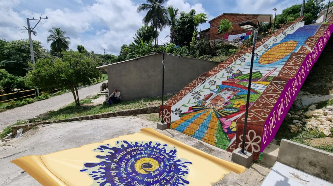 Imagen de una de las obras en el municipio.