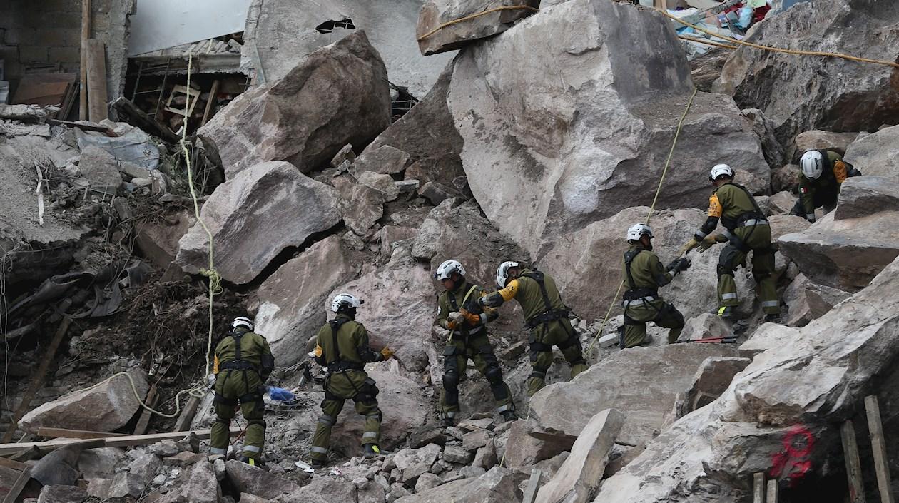 Imagen de las labores de rescate.