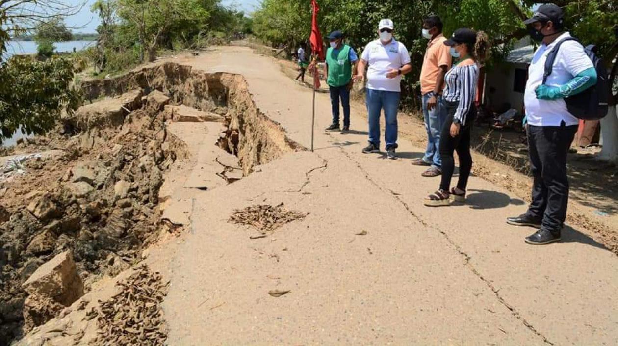 Erosión causando estragos.