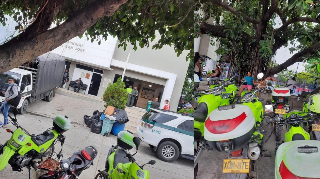 Aspecto de la parte exterior de la Estación San José en la mañana de este domingo. 