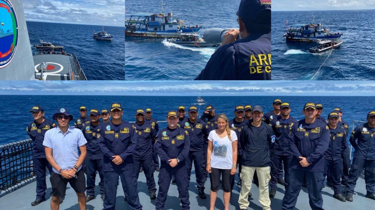 Armada rescató a la ambientalista y a un equipo de investigadores cerca de Malpelo.