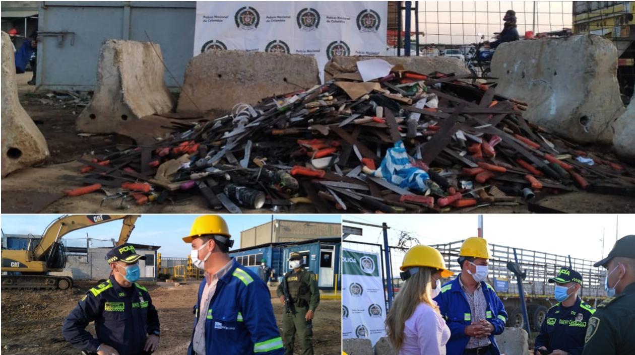 La Policía entregó las armas a una empresa de producción de acero.