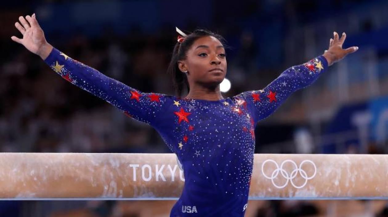 La gimnasta estadounidense Simone Biles.