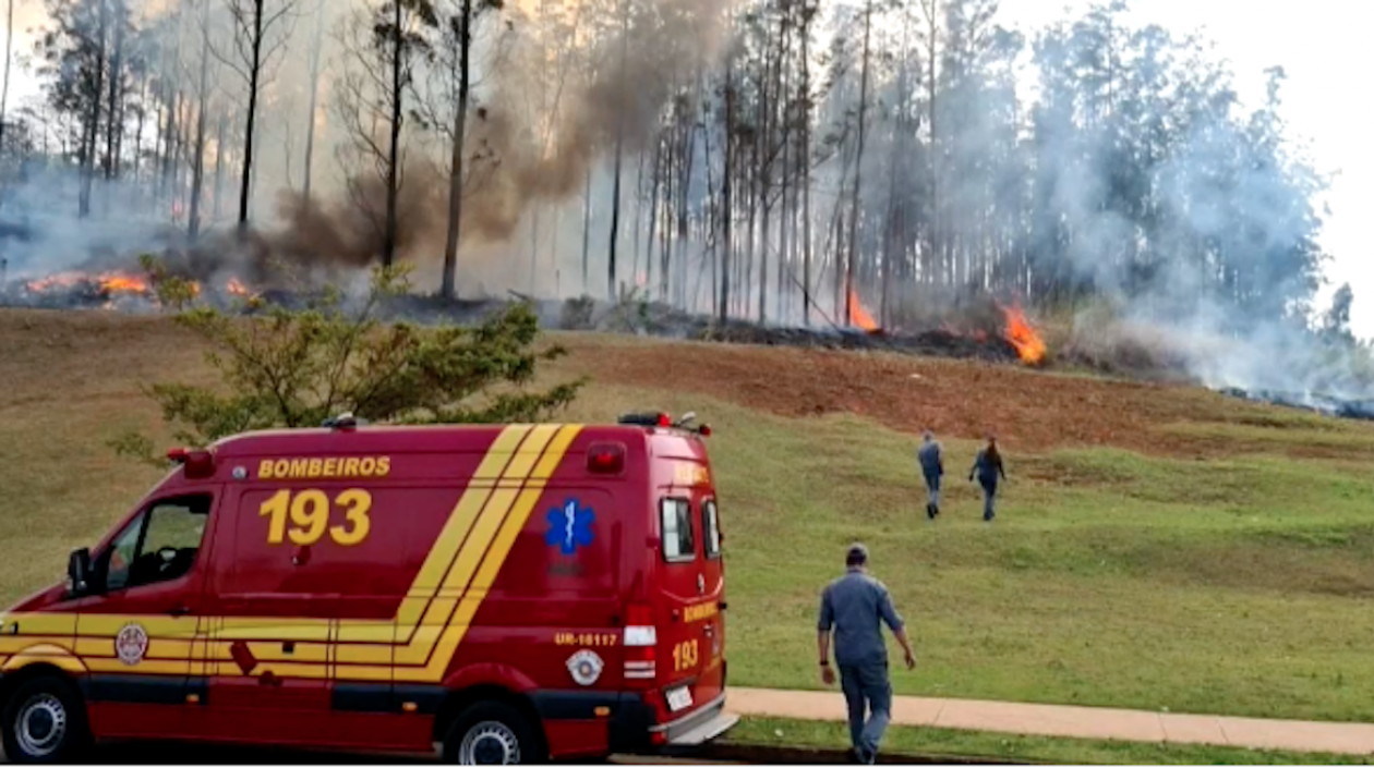 Lugar del accidente en Sao Paulo.
