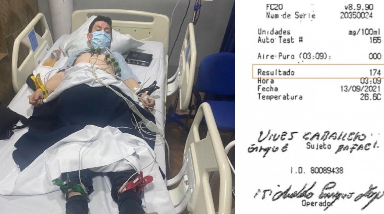 Enrique Rafael Vives Caballero y la prueba de alcoholemia.