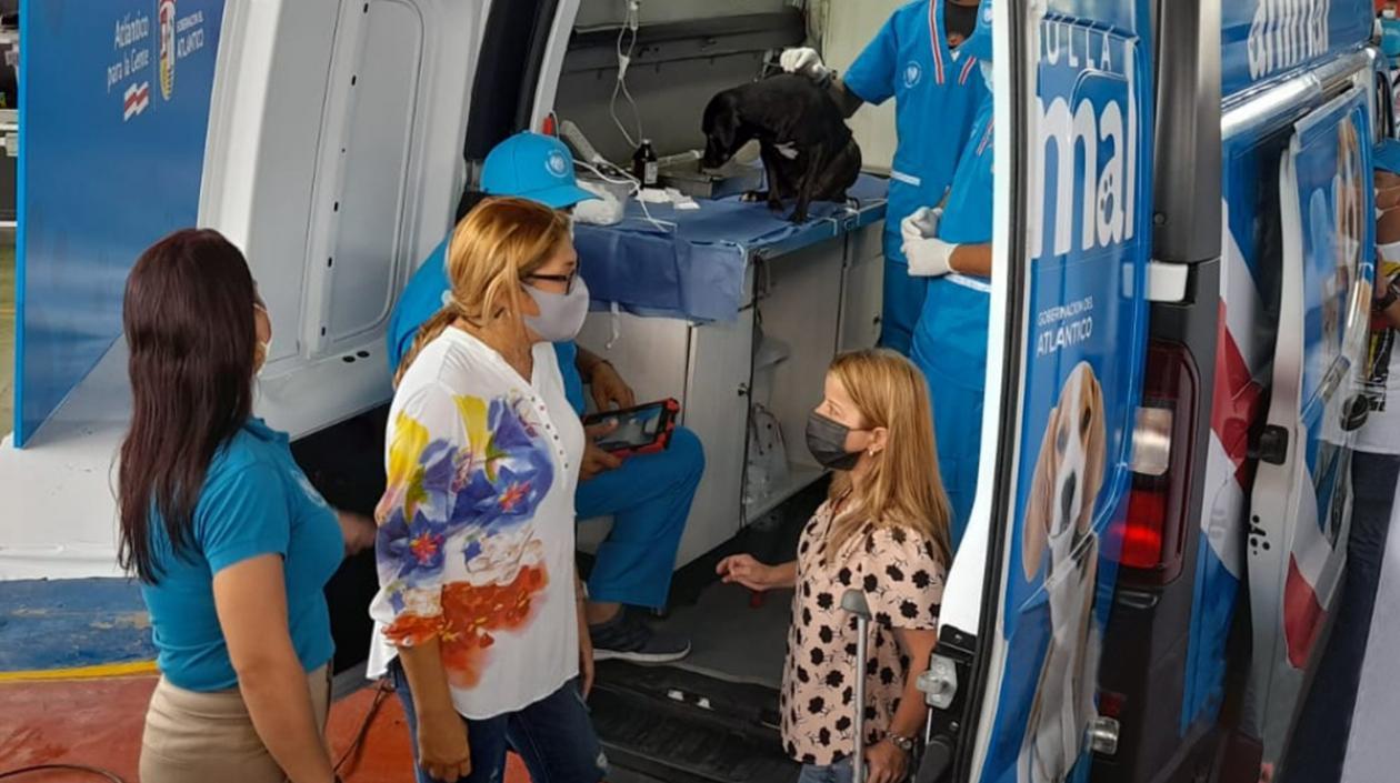 La gobernadora, Elsa Noguera asistió a una jornada del programa de bienestar animal en Galapa.