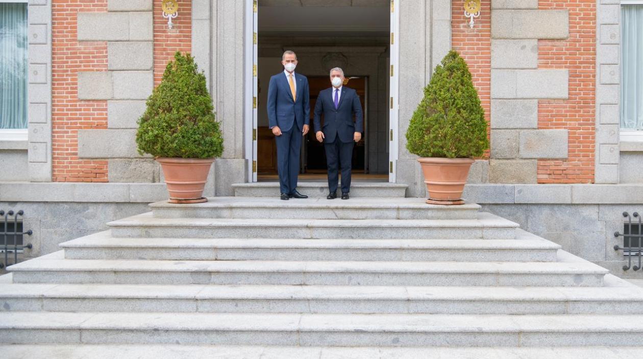 El Rey de España, Felipe VI y el Presidente Iván Duque.