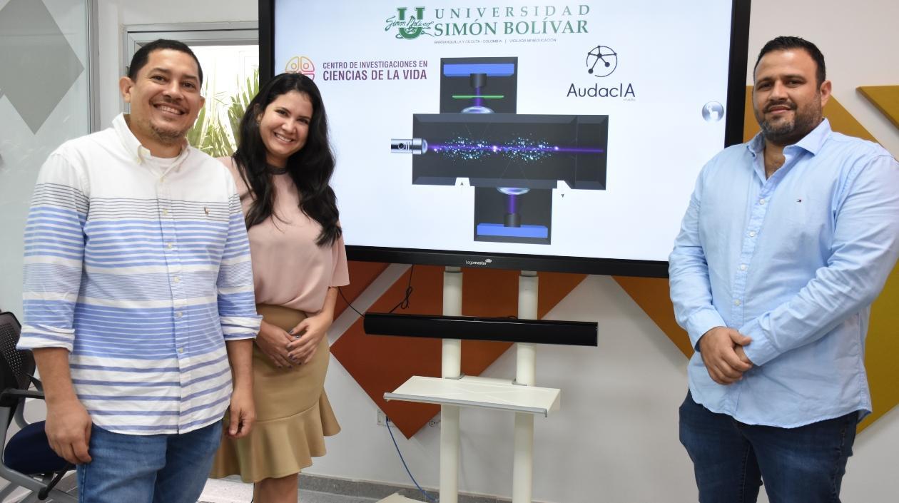 Leonardo Pacheco, Nataly Galán Freyle y Reynaldo Villarreal.