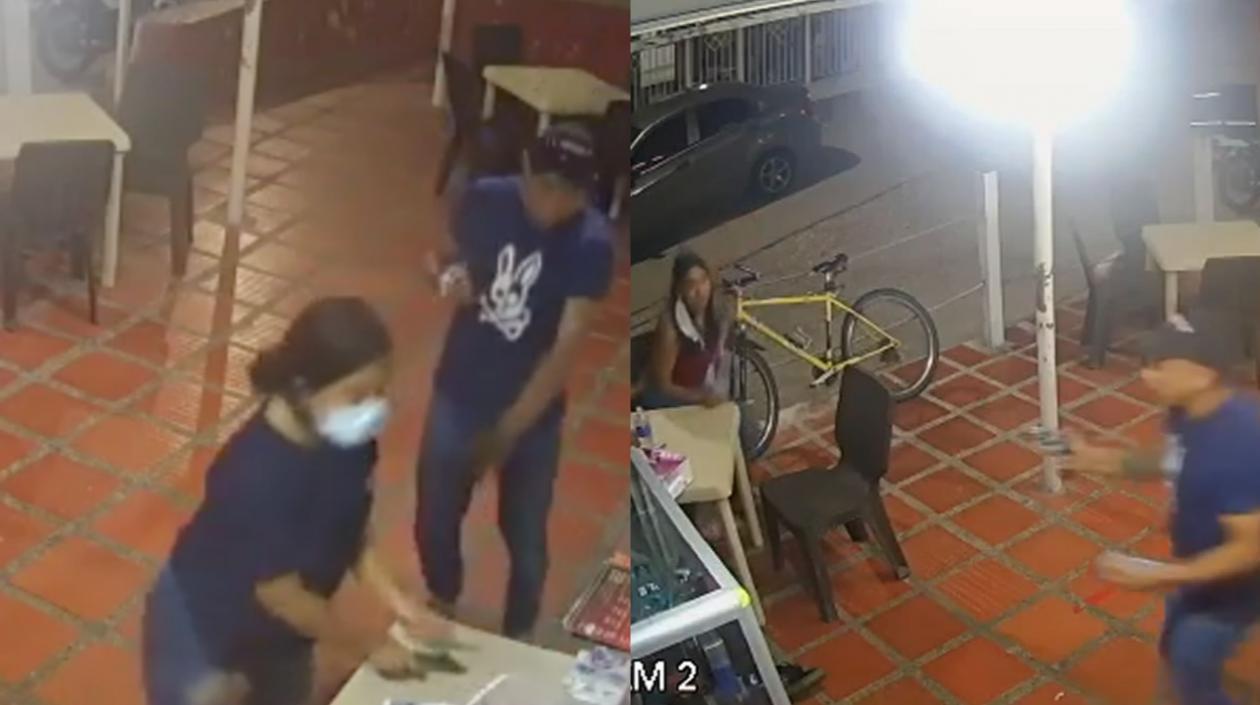 Imágenes del atraco.