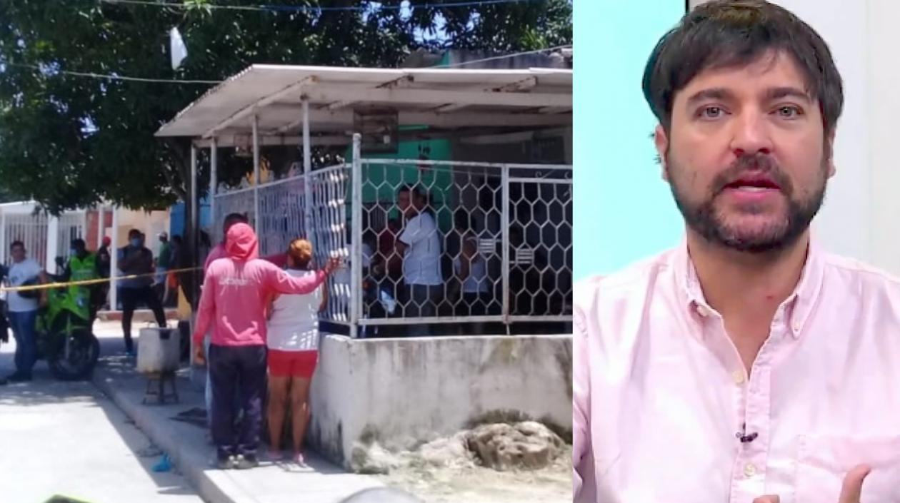 Lugar de los hechos y el Alcalde Jaime Pumarejo.