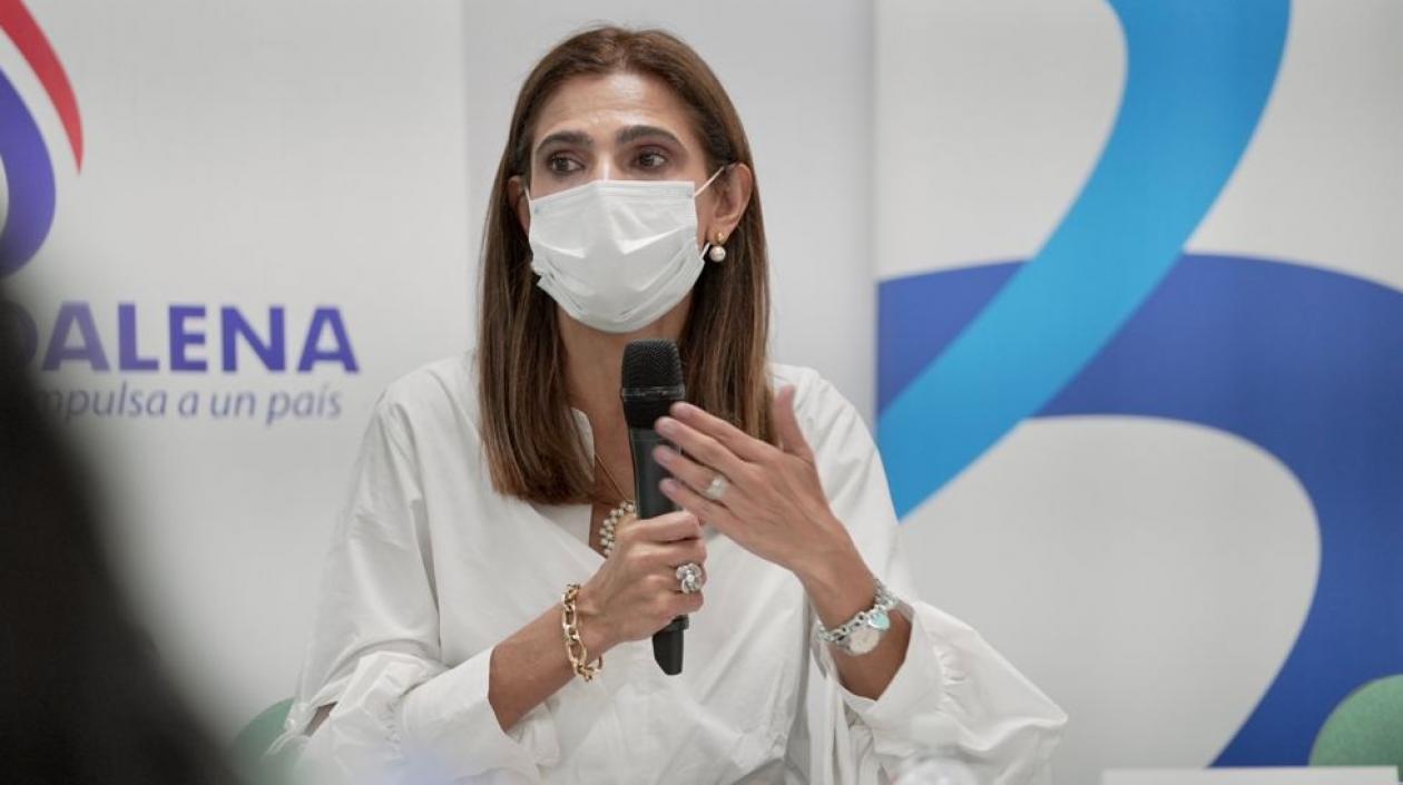 La Ministra de Transporte, Ángela María Orozco.