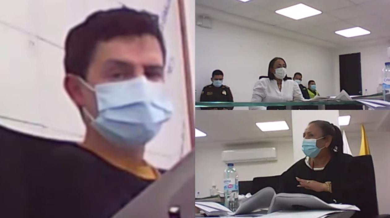 Enrique Vives Caballero, la fiscal y la jueza.