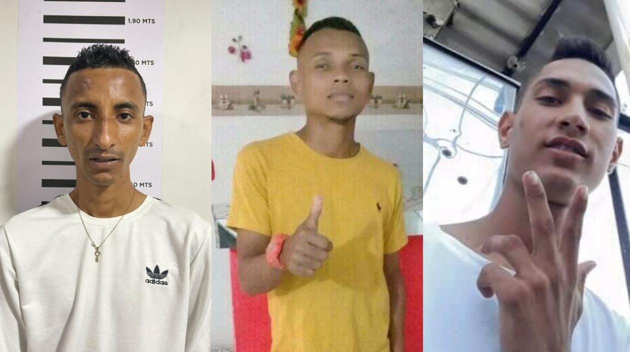 Brayan Aldana, Ever Rodríguez y Aldair Aguirre, los tres buscados por el homicidio de la menor.