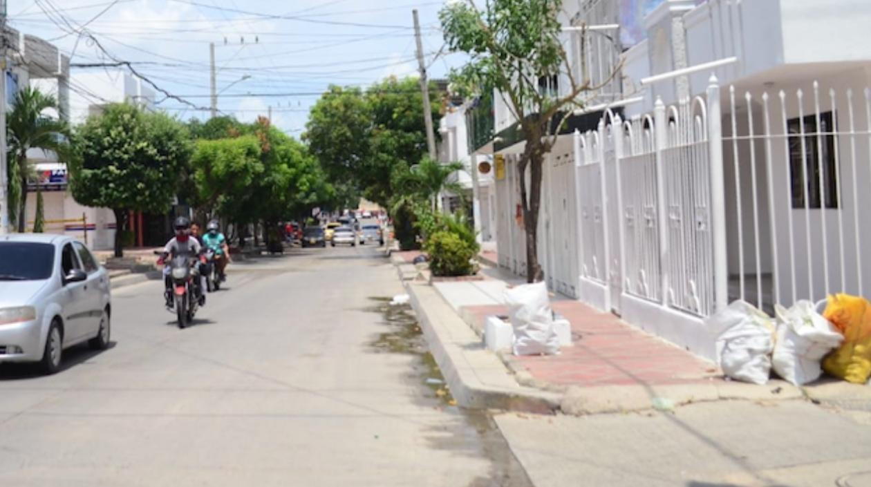 Calle 79 con carrera 21C, en Los Robles, donde fue baleado el mototaxista. 