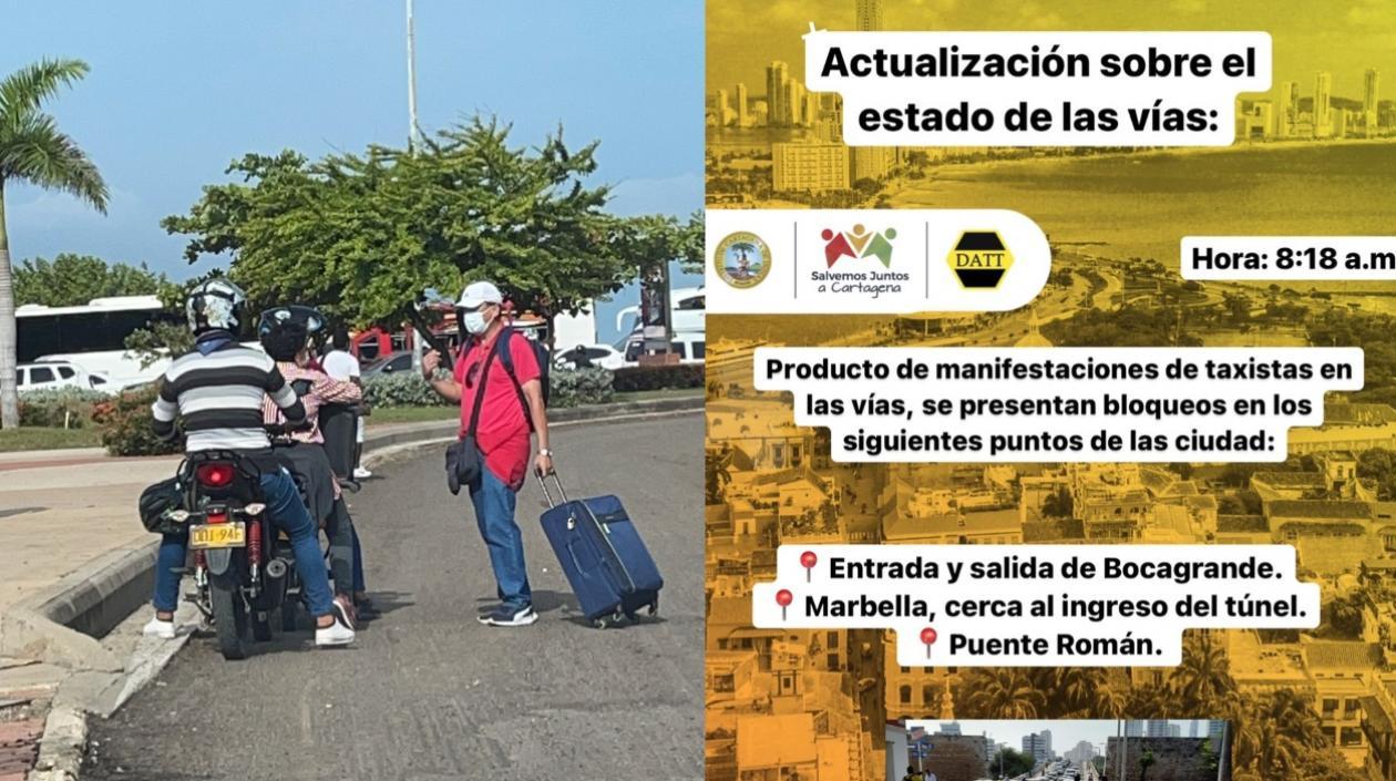 Los ciudadanos han recurrido al mototaxismo para poder transportarse ante los bloqueos. 