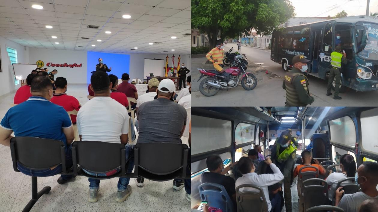 Reunión con conductores y operativos en el transporte urbano. 