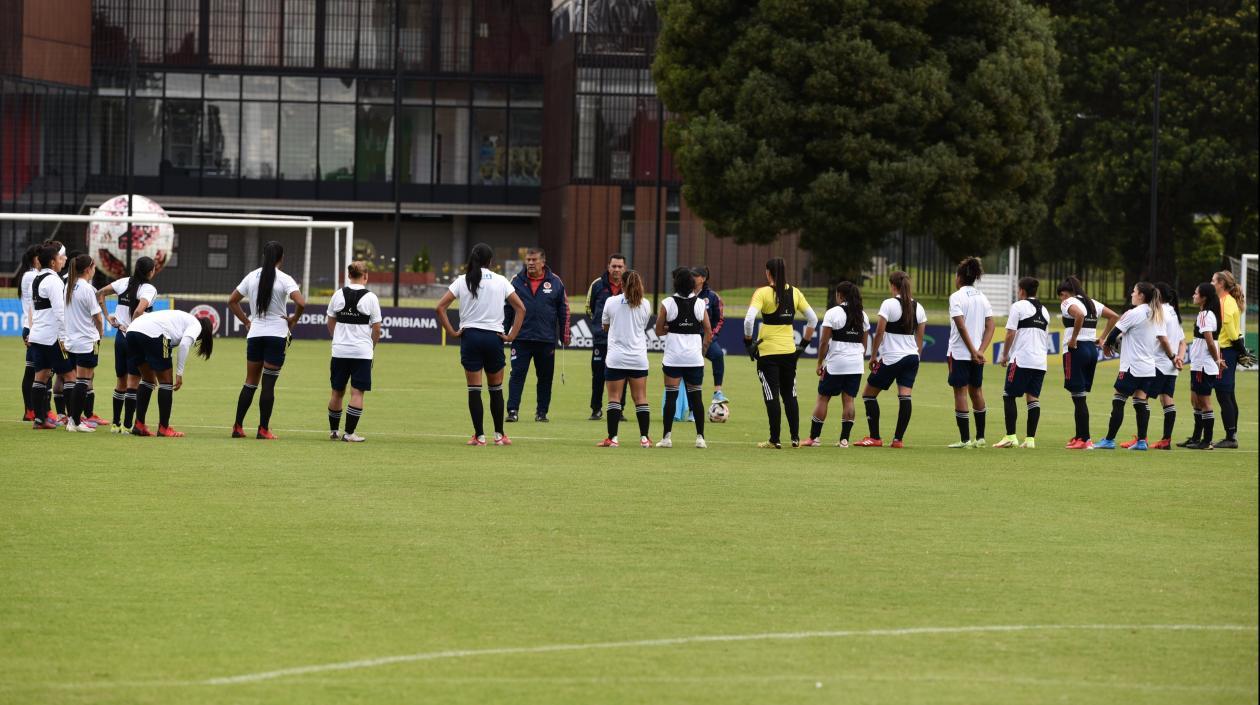 Entrenamiento de la selección femenina.