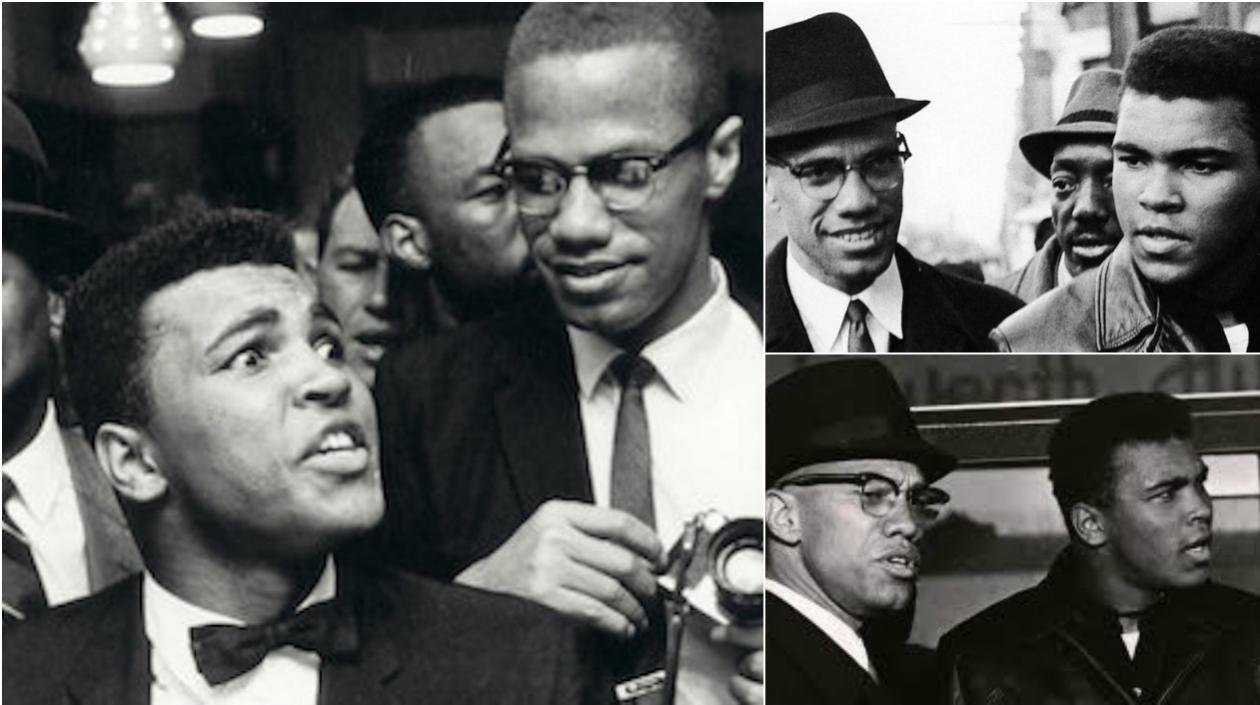 Cassius Clay con Malcolm X.