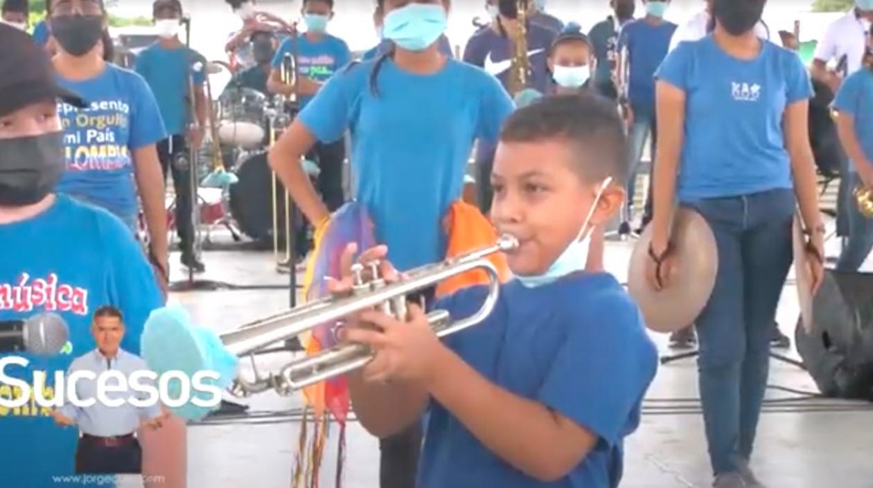 La Banda de Baranoa en plena actuación.